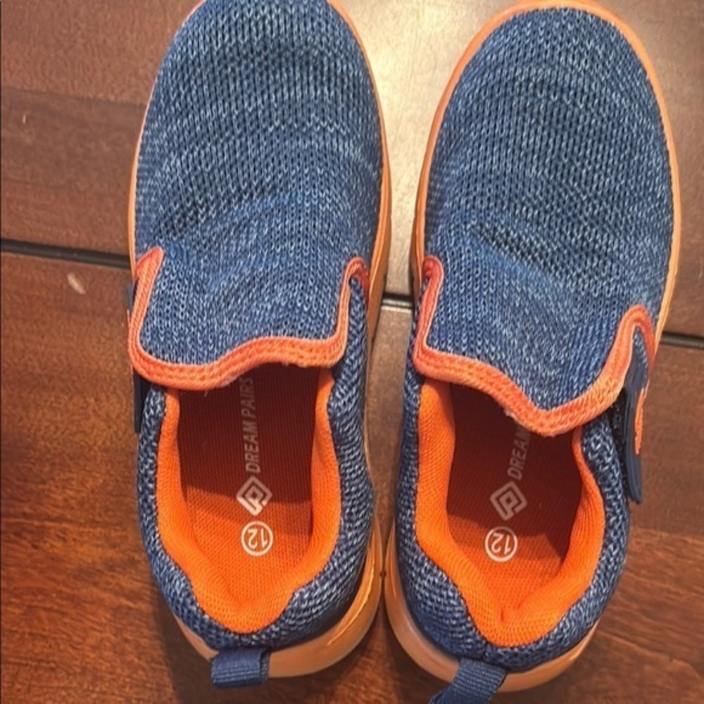 Dream Pairs Blue and Orange Sneakers Slip-On Comfort